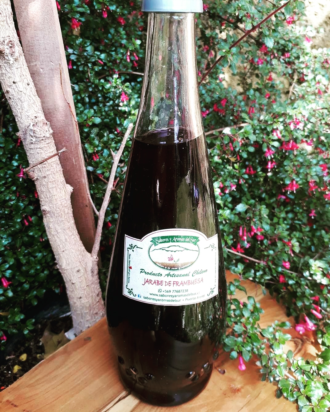 Jarabe de frambuesa de sabores y aromas del sur